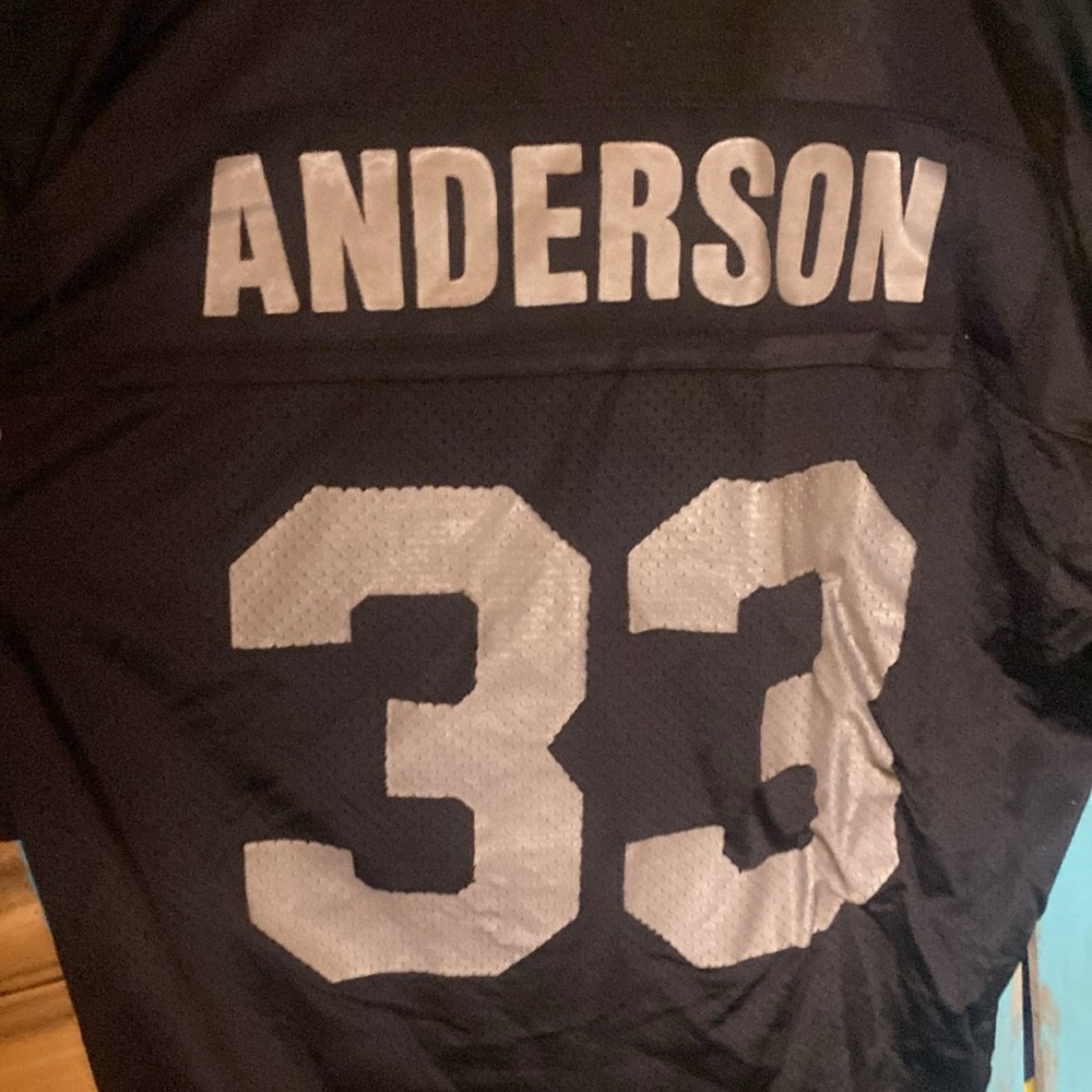Vintage 90s Nike Eddie Anderson Raiders jersey black silver size Large